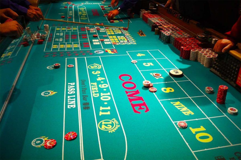 Craps table